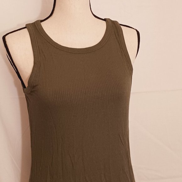 NWT Olive Green Mossimo Bodycon Mini Dress - Picture 2 of 9